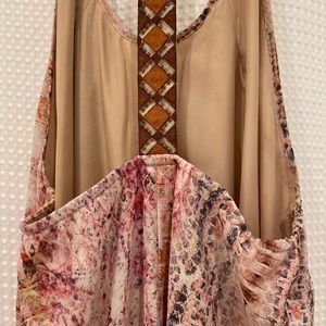 Lavender Brown Pink Snakeskin Dress